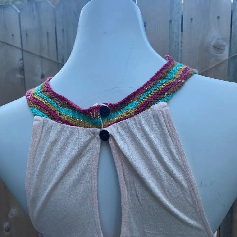 Free People Ombre Belle Fleur Crochet Tunic dress
